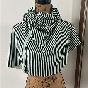 Lululemon Vinyasa Scarf *Rulu Classic Stripe Mint Moment Black.